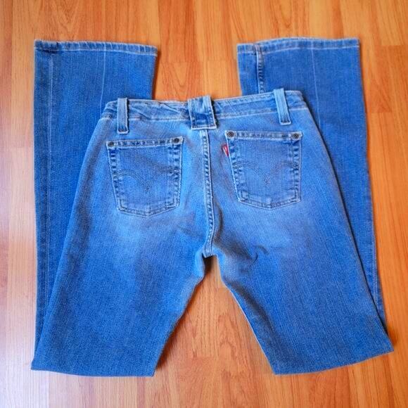 Levi’s Superlow Rise Womens Retro Jeans Size03 Junior Blue Denim 60s 70s Vintage - Picture 4 of 11